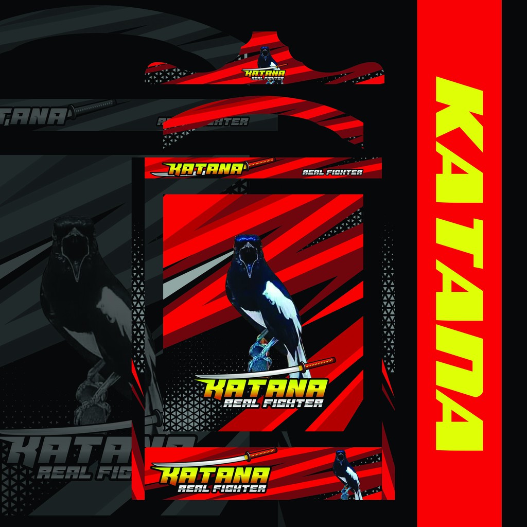 COD STICKER SANGKAR KOTAK KATANA CUSTOME