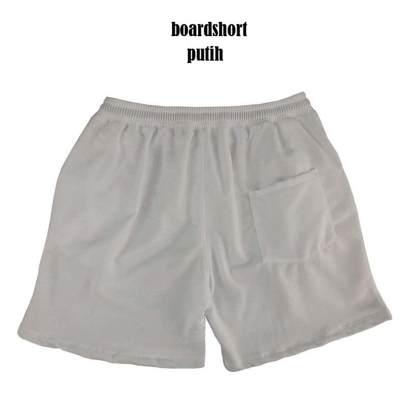 boarshort/boxer/pria/wanita/unisex/putih