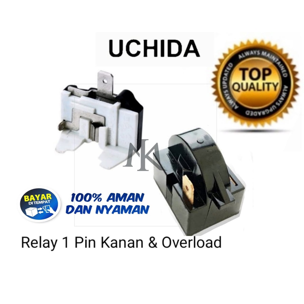 [BISA COD] Relay Overload Kulkas 1 Pintu UCHIDA