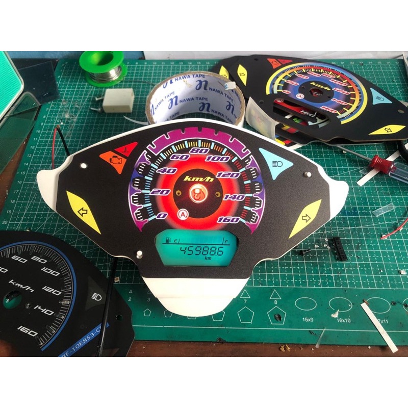 papan panel speedometer custom vario 125 old bohlam cbs