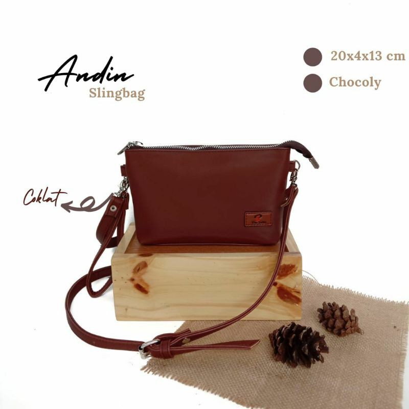 READY ANDIN SLINGBAG CHOCOLY / TAS SLEMPANG  BY BIRU TSABITA