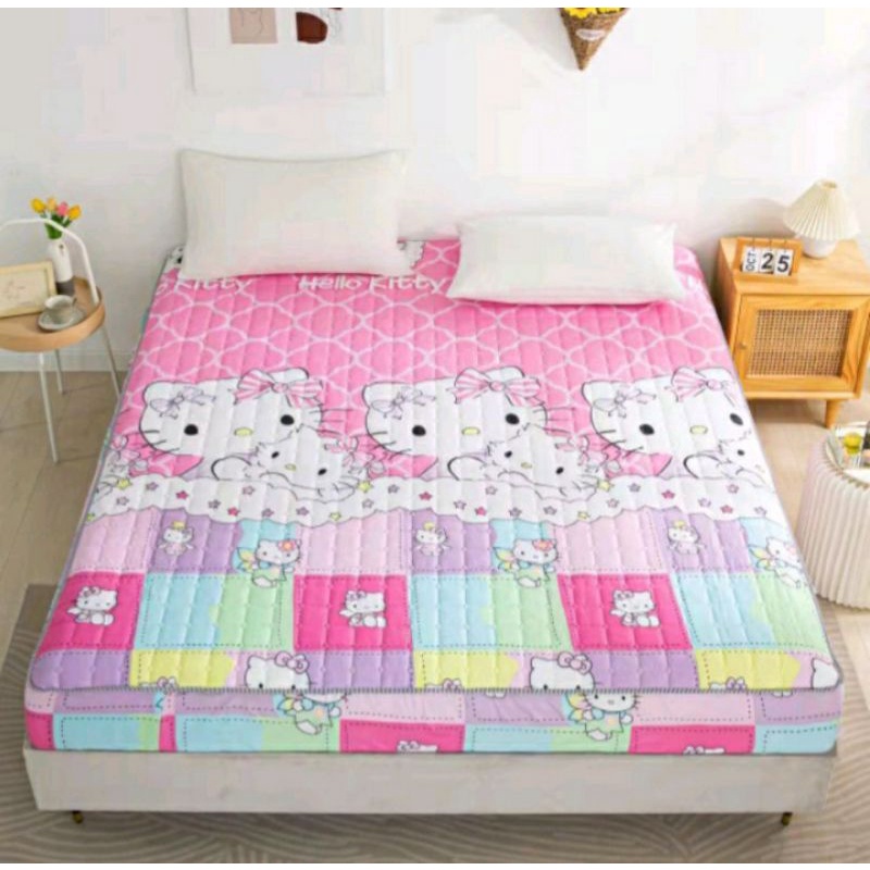 Sprei Sultan Waterproof anti ompol anti tahan air size 180x200 Seprei Adem full Karet-Sprei helo kity