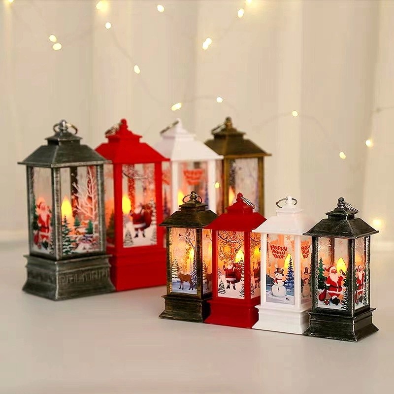 Lentera Lilin Natal Lampu Led Lilin elektrik Souvenir Christmas Gift