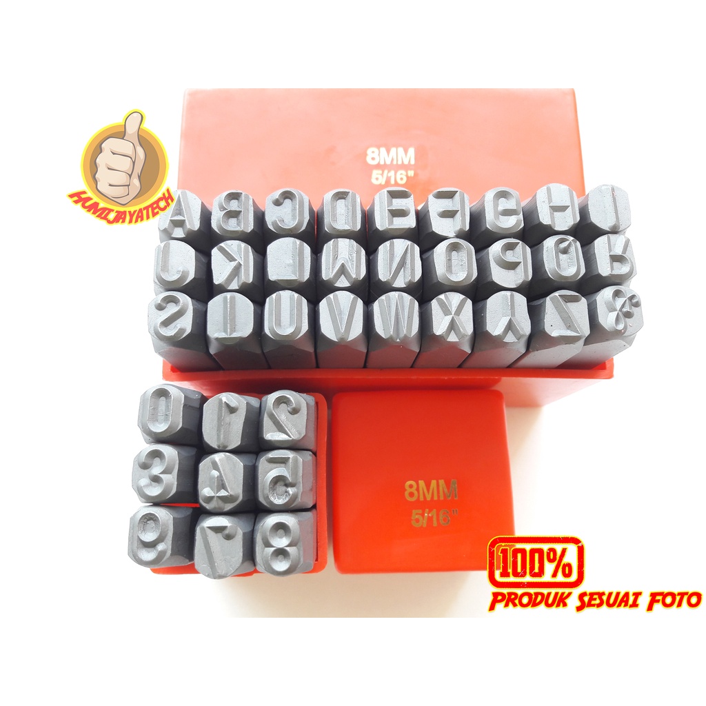Paket Alat Ketok Huruf dan Angka 8mm Toyoda / Ketok Huruf dan Angka 8mm