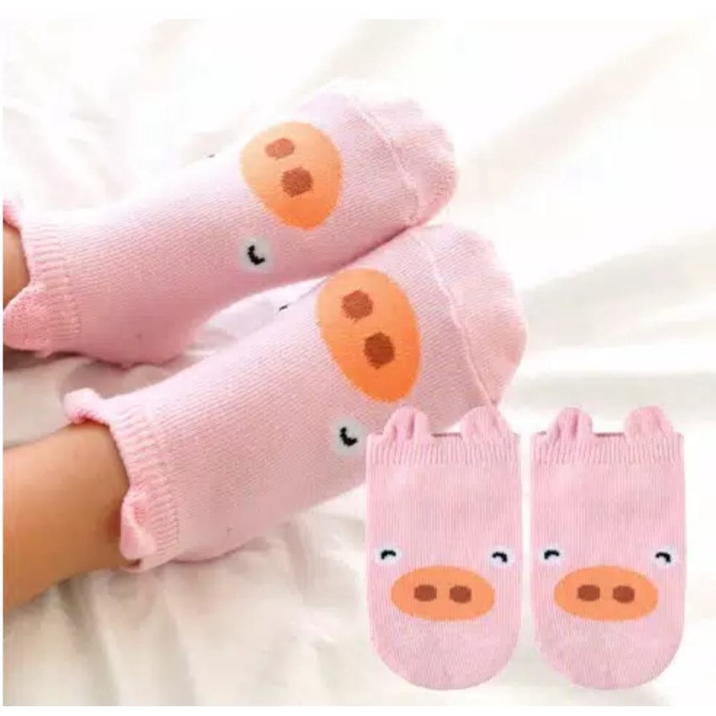 kaos kaki bayi karakter - Kids Socks Cute Animal KK-22