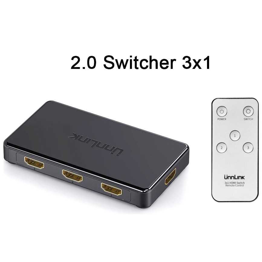 HDMI Switcher 2.0 4K 3 Port with Remote Control