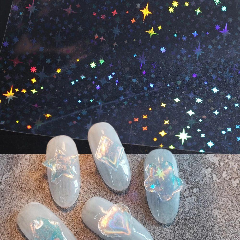 Mxbeauty Stiker Kuku 3D Motif Hati / Bintang Untuk Nail Art / Manicure