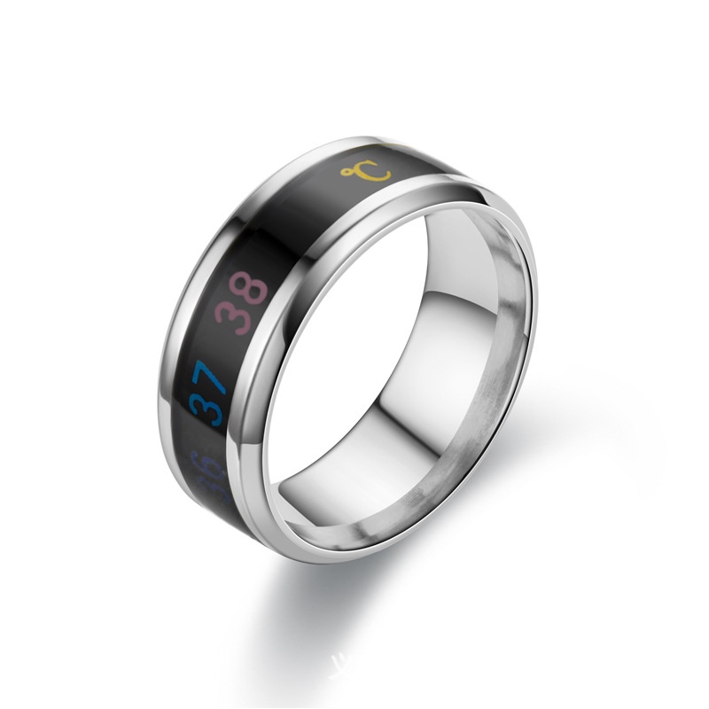 Cincin Pria Dan Wanita Titanium Model Suhu