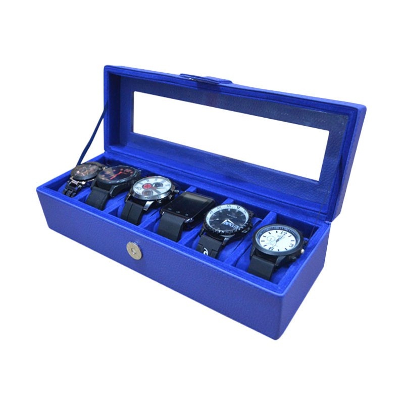 Kotak Tempat Jam Tangan isi 6  / Box Jam tangan Watch Box Organizer