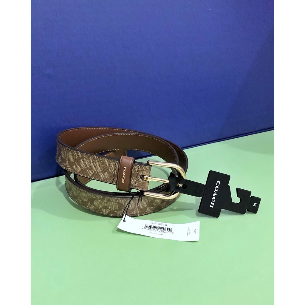 Ikat Pinggang Sabuk Wanita Original Coach PVC Belt F78179 Logo Belt