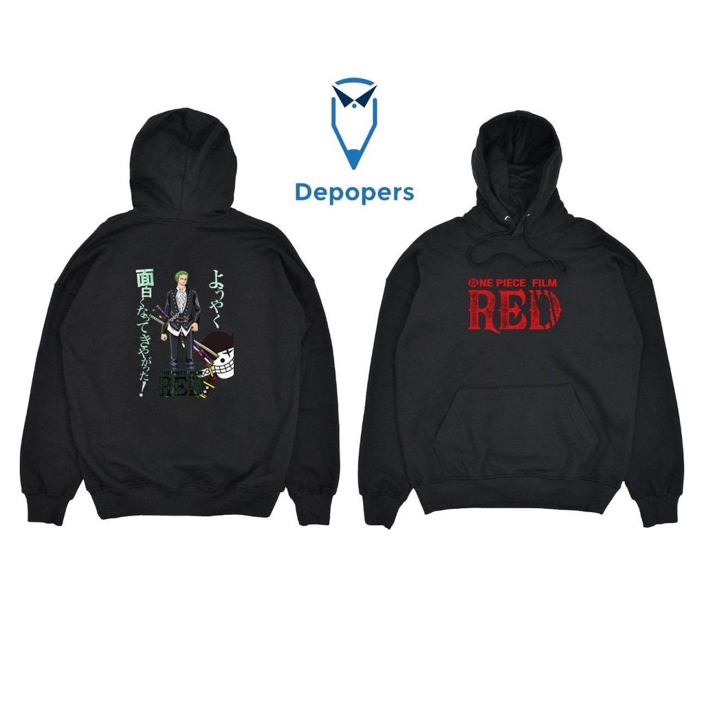 Hoodie One Piece Red Zoro / One Piece Luffy Mode Nika