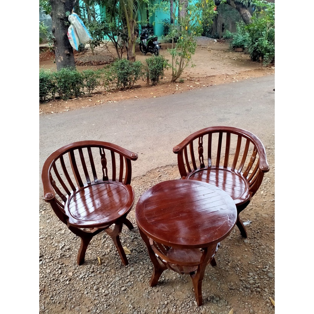 Kursi Meja Set Kayu Jati Minimalis Teras, Meja Teras Kursi Teras Kayu jati Minimalis