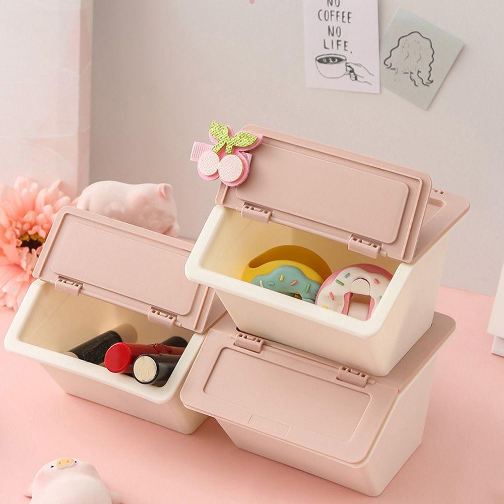 Solighter Desktop Organizer Alat Tulis Berguna Tempat Wadah Kosmetik Ditumpangkan Perhiasan Organizer Kotak Pulpen Barel