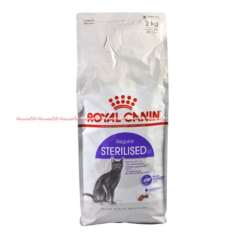 Royal Canin Regular Sterilised 2Kg Makanan Kucing Tanpa Bulu Kucing Sphynx klibble size