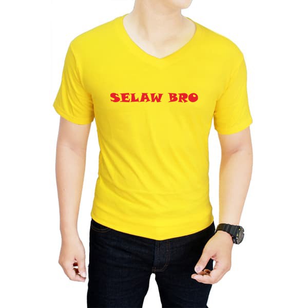 KAOS PRIA SELAW BRO / KAOS PRIA VNECK/ KAOS PRIA