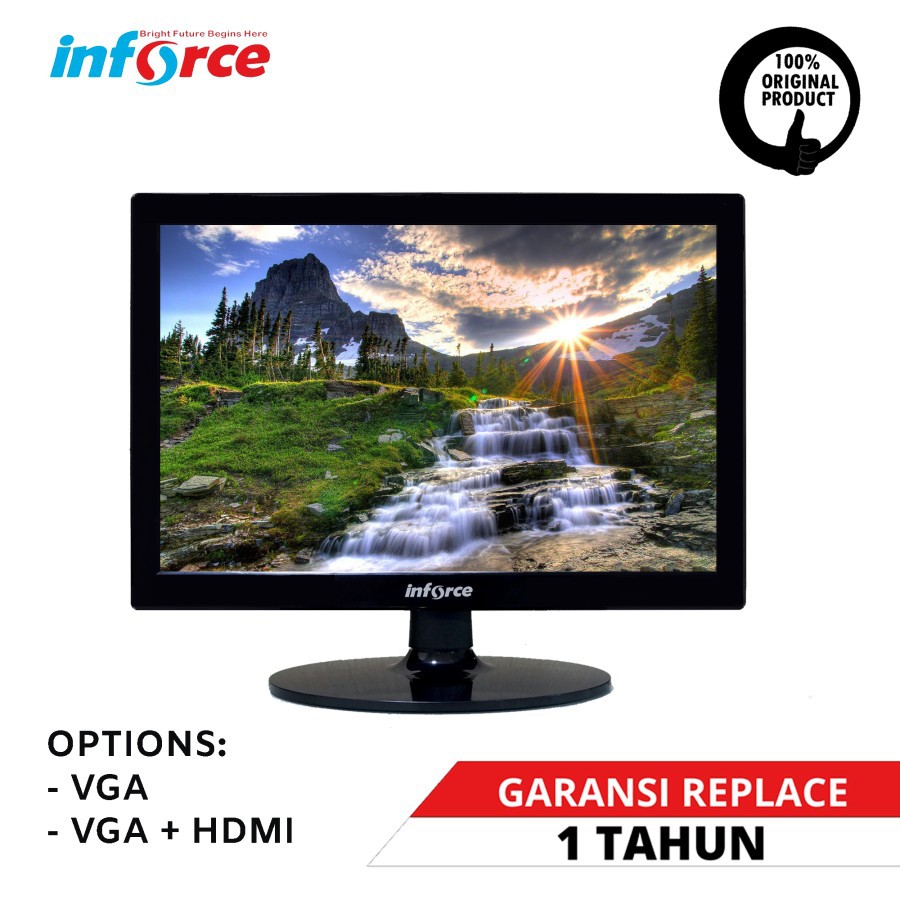 Inforce LED 15.6" Monitor 15 16 Inch Inci VGA / HDMI