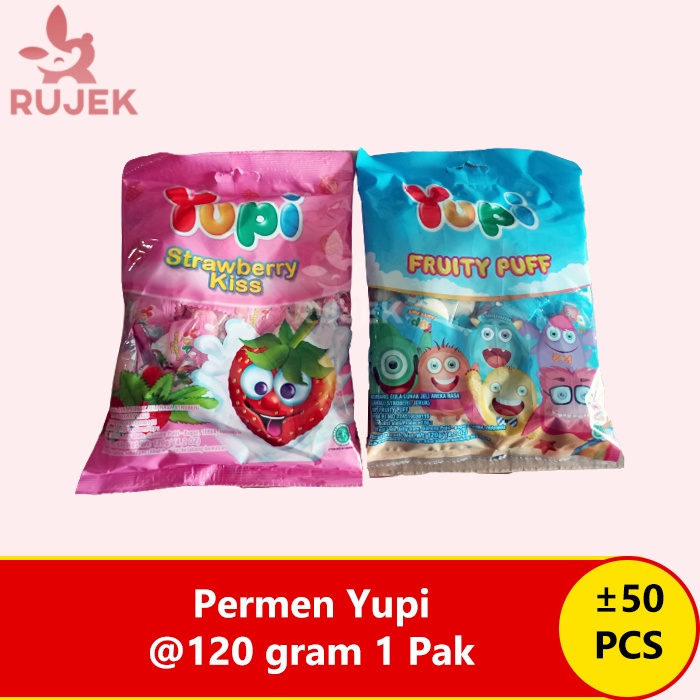 

Permen Yupi Strawberry Kiss / Fruity Puff / Yupi Love