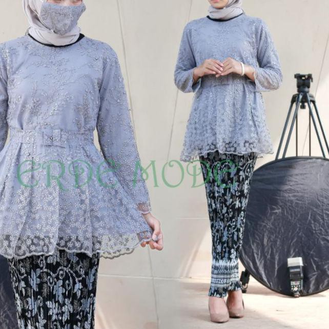 ➩ Stelan kebaya brokat ~ kebaya wisuda ~ kebaya pesta ~ kebaya Tulle modern ~ kebaya tunik brokat ○
