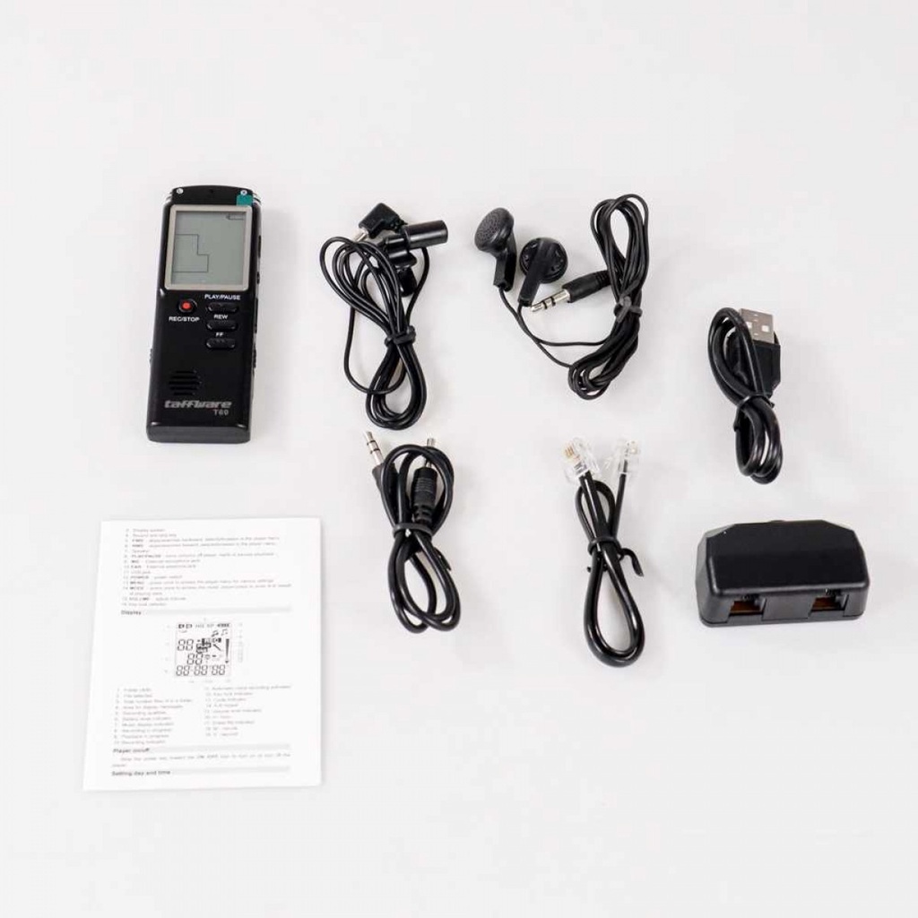 Digital Voice Recorder 8GB Perekam Suara 220mAh Microphone Earphone