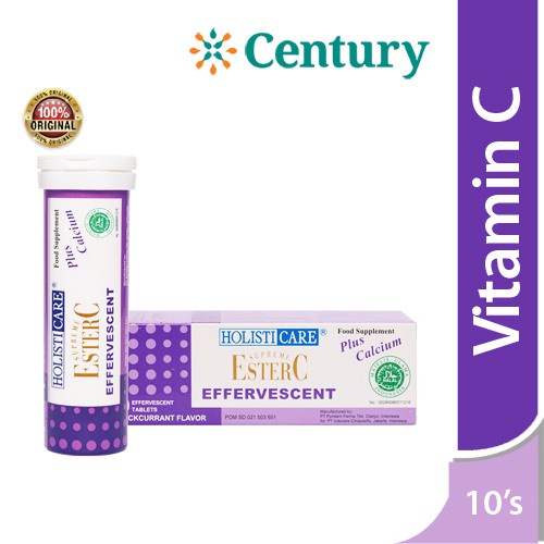 Holisticare Supreme Ester C Eff Blackcurrant/Vitamin C/Daya Tahan Tubuh/Imunitas/Imun