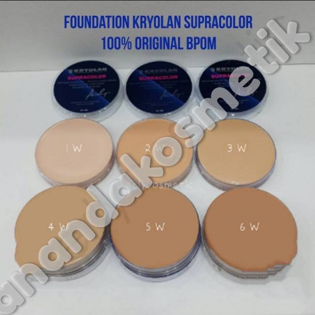 FONDATION KRYOLAN SUPRACOLOR 55ML BESAR - ALAS BEDAK KRAYOLAN MAKE UP ARTIS DAN PENGANTIN