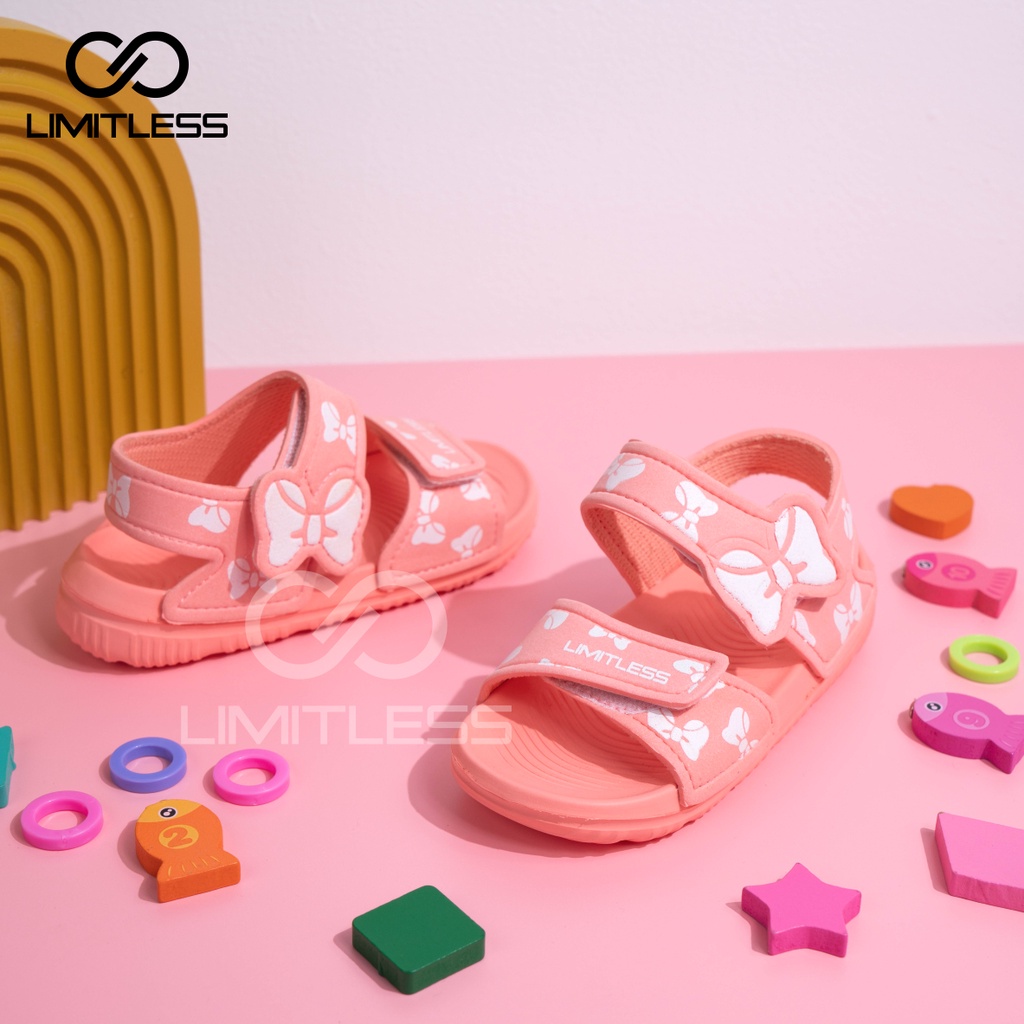 Sepatu Sandal Anak Perempuan Karakter Kupu-Kupu Sandal Gunung Anak Cewek Pink Empuk Anti Slip