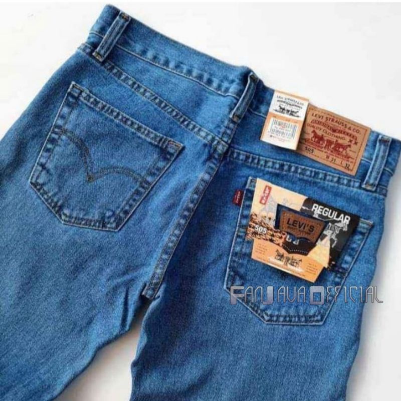 Celana Jeans panjang Pria Regular Fit bahan sakuratex nyaman Santai Resmi