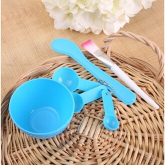 TIKTOK - D8009 Alat Perawatan / Set 4 in 1 Import / K145 Mangkok Masker Set 4 in 1 / Kuas Alat Make Up / Mask Bowl / Mask Tools