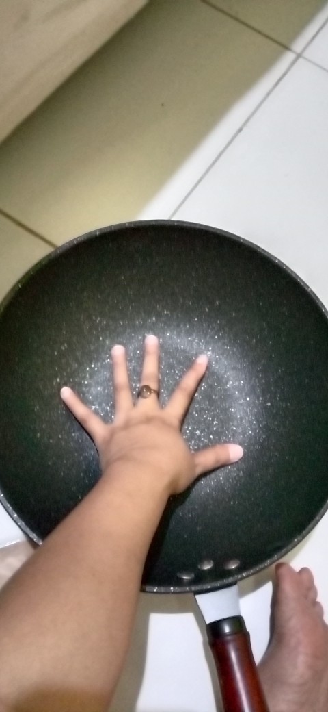 Greenland Panci Keramik Anti Lengket Wajan Cekung Penggorengan Deep Wok 32cm Free Tutup Hpm101