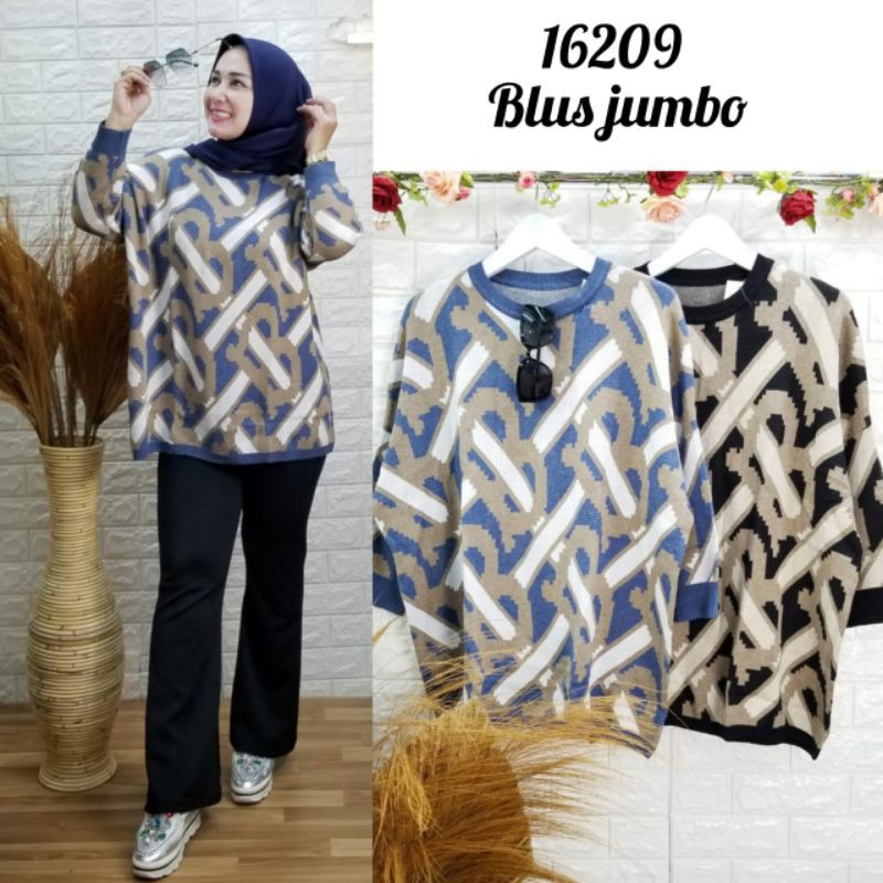 Blouse Sweater Jumbo Burberry 2021 New Rajut Premium (16209)