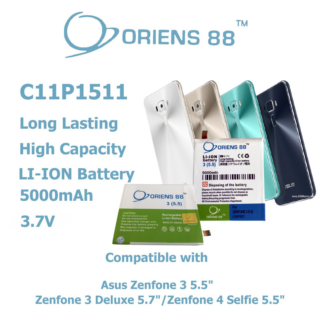 (P) Baterai batre battery zenfone 3(5.5) C11P1511 double power/IC ORIENS88