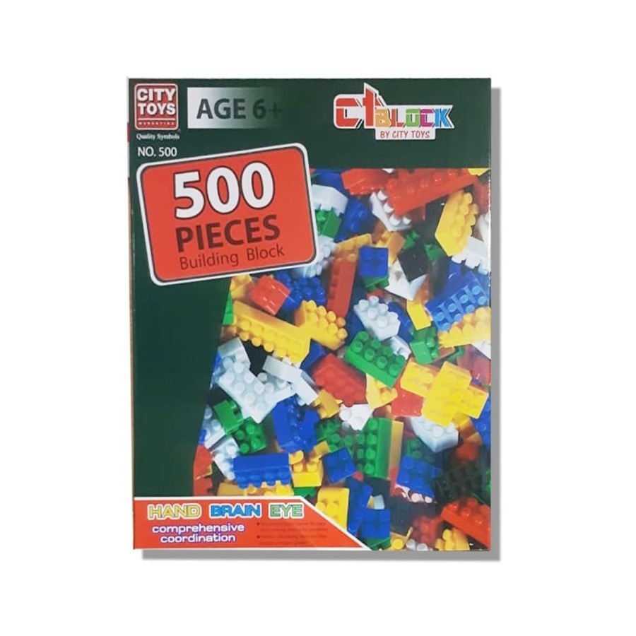 MAINAN EDUKASI ANAK BLOCK SUSUN CITY BLOCK ISI 500 PCS