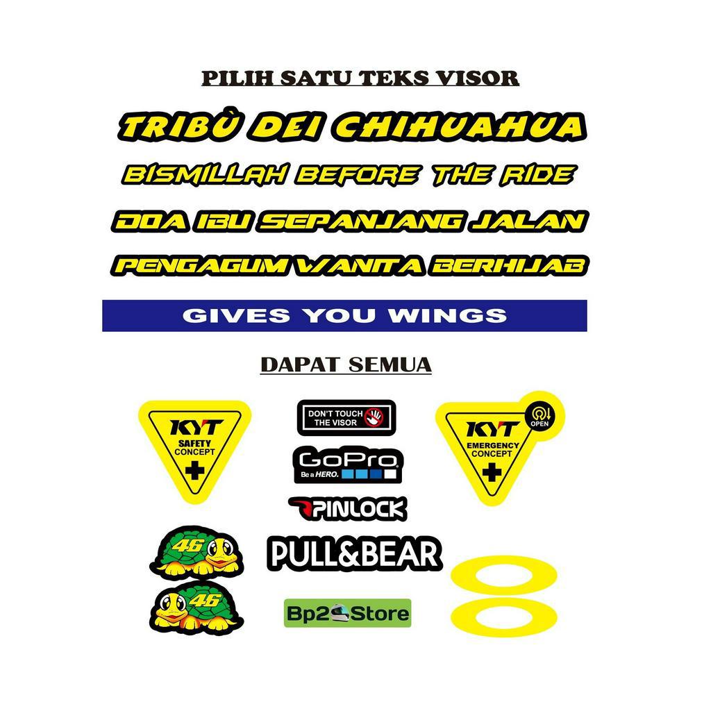 Value Set Paket Stiker Helm KYT