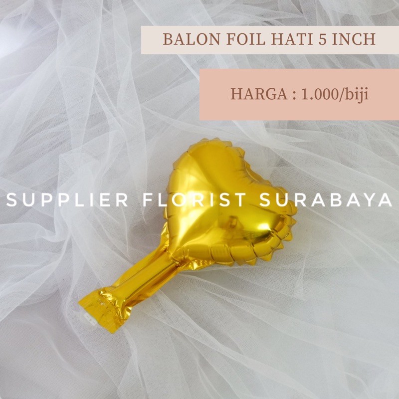 balon hati foil / balon foil / balon hati kecil / balon hati foil 5inchi / balon hati 5 inchi