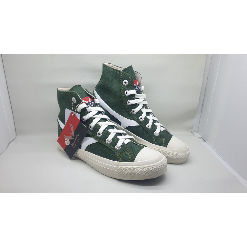 HAGAMO INDONESIA - HAGAMO VENUS HIGH ARMY - Sepatu Sneakers Casual Original Brand Lokal - Sepatu Edg