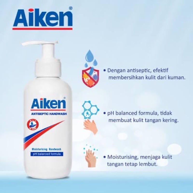 [ORIGINAL] AIKEN Antiseptic Handwash 225ml