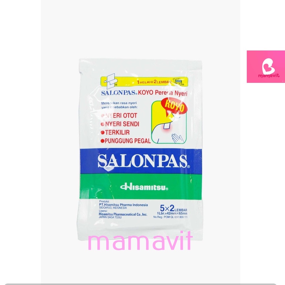 Salonpas koyo pereda nyeri super biru 1 bungkus  5x 2 lembar