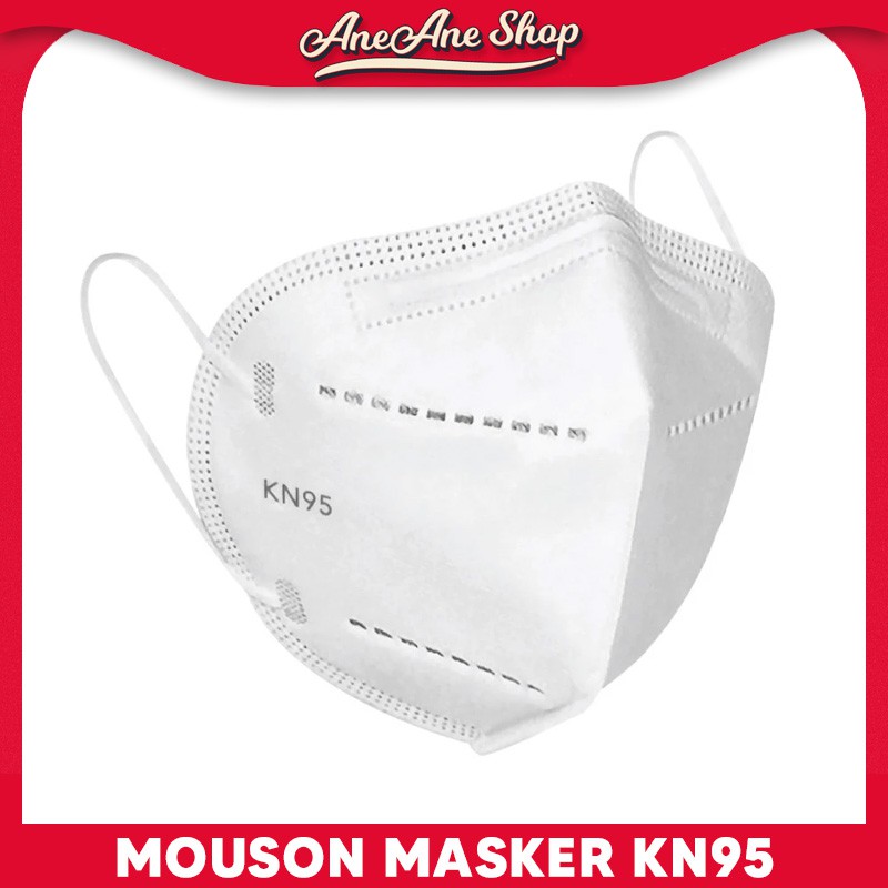 MASKER MOUSON KN95 PUTIH NON FILTER 5 PLY MASKER SEKALI PAKAI 5PLY NON MEDIS