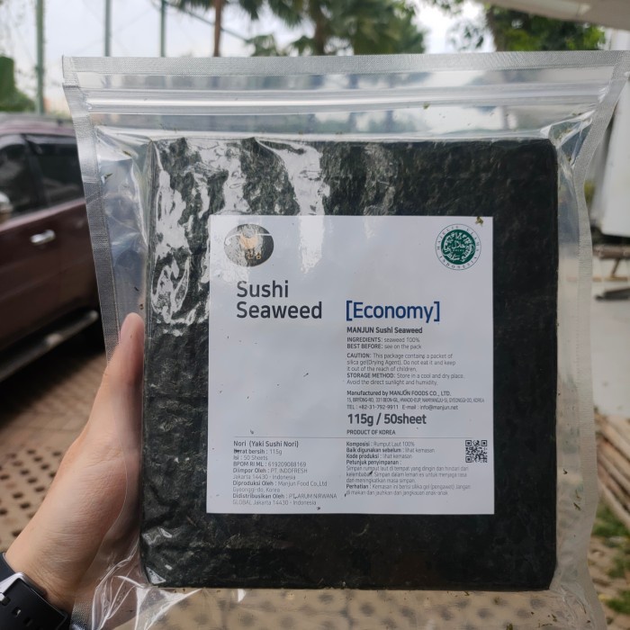 

vd201gf Manjun Yaki Sushi Nori 50 Lembar Kemasan Ekonomis Rumput Laut Shushi Dscscv