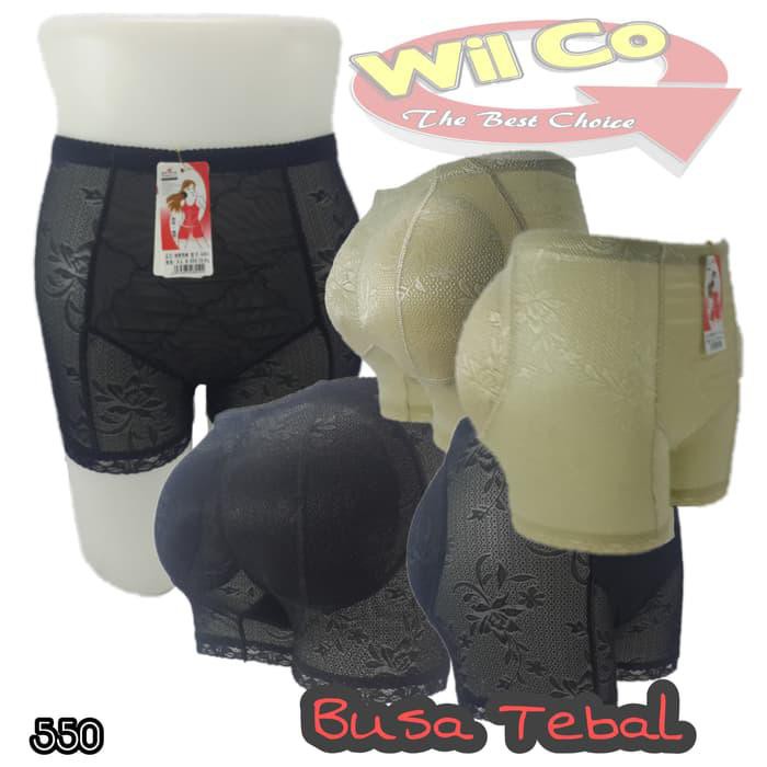 K550 | CELANA DALAM WANITA BUSA TEBAL | PANTAT PALSU | BOKONG PALSU - CREAM, XL 