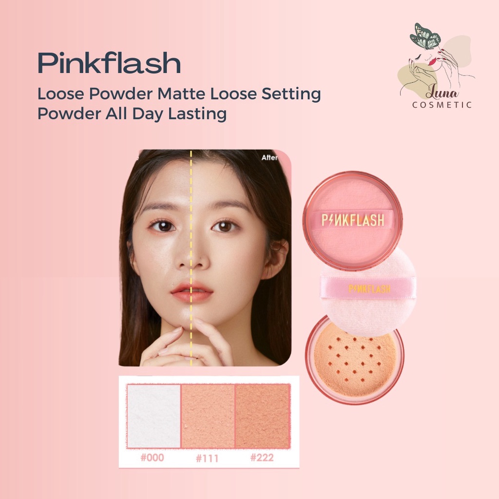 PINKFLASH OhMySelf Oil Controller Loose Powder Matte Loose Setting Powder All Day Lasting 3 Colors