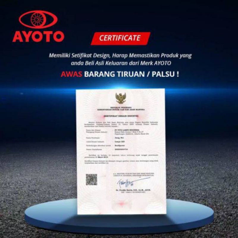 Ayoto lampu stop rem belakang projie led bunga Red Blue Red (RBR)