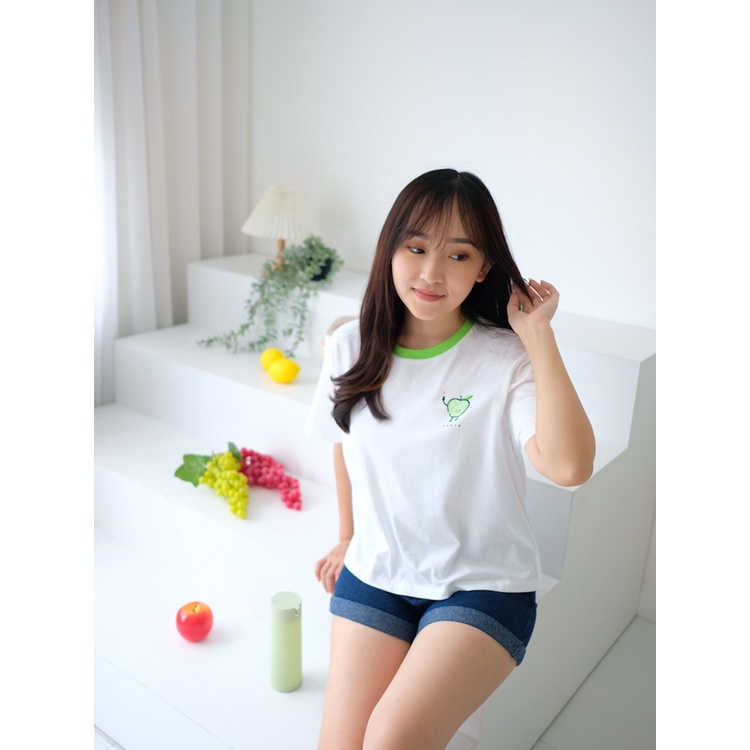 Kadaka T-0337 Tshirt Kaos Korea Fruits Super Cute Colorful