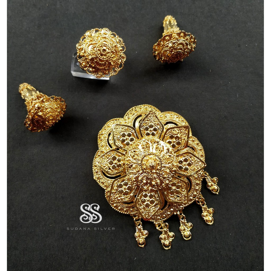 Bros Alpaka Polos dan Tumpang Dua Gold Plated Bali Sup