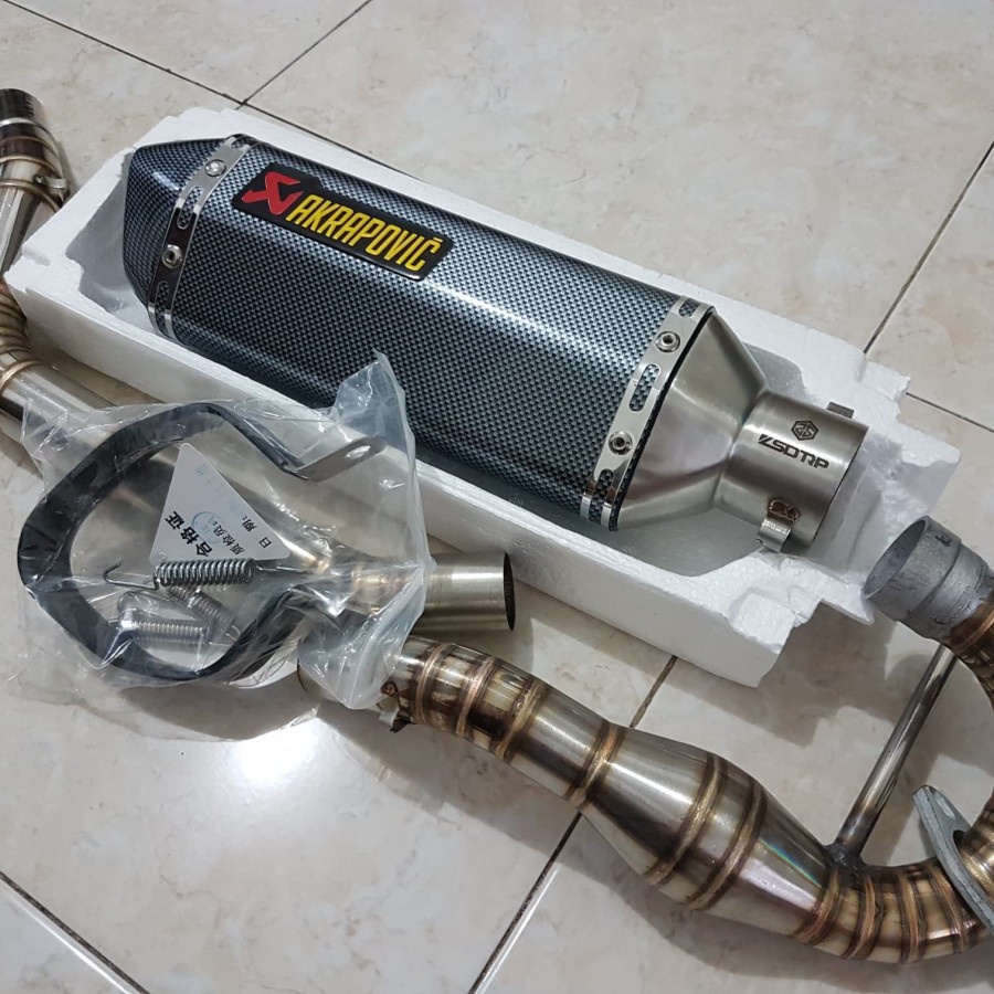 Knalpot Racing Akrapovic Kawasaki KLX 150BF Dtracker CRF 150 Original