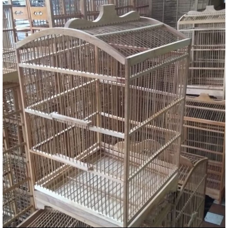 sangkar kotak kayu mentahan