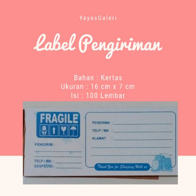 Jual Label Pengiriman Kertas Warna Biru Shopee Indonesia