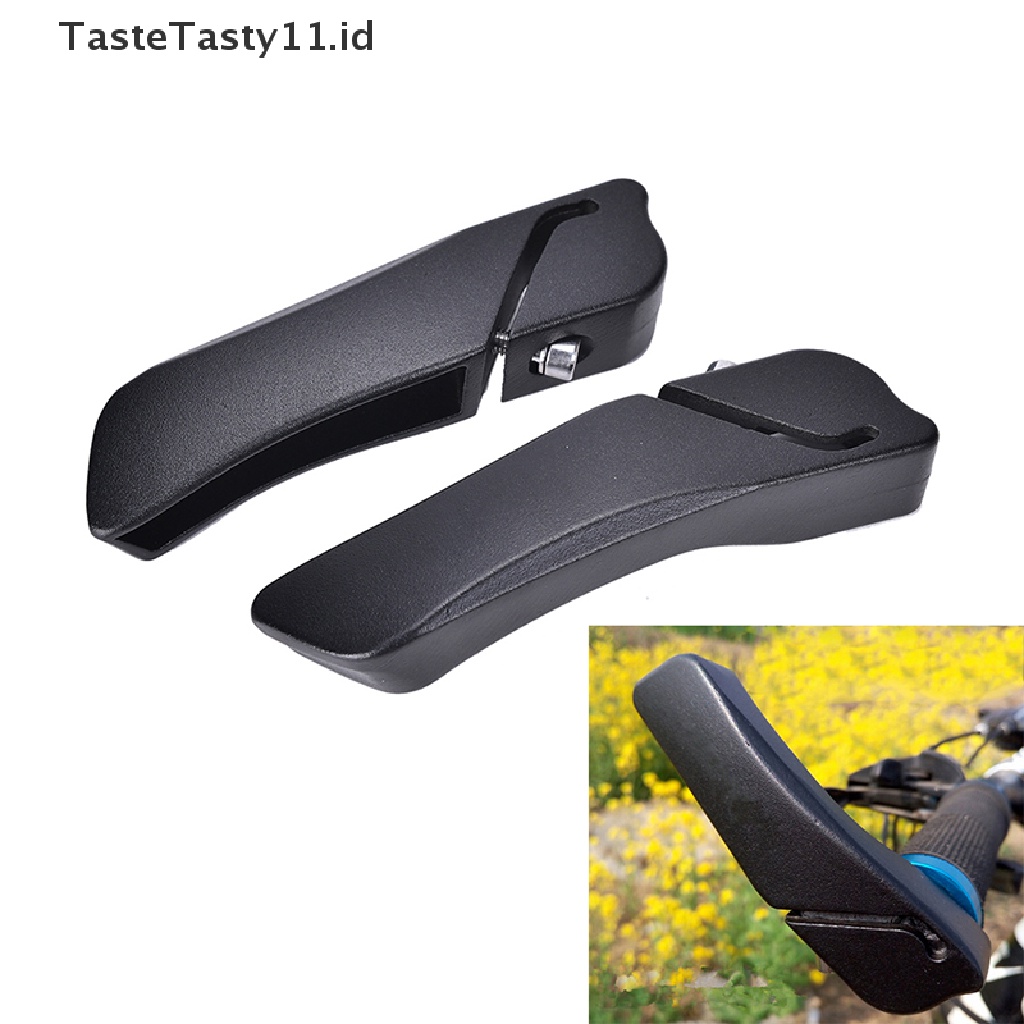 Tastetasty 2pcs Grip Stang Sepeda Gunung Bahan Aluminum alloy Warna Hitam