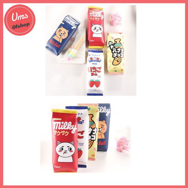 

TP0031 Tempat Pensil Milky Meiji / Tempat Kosmetik - blue