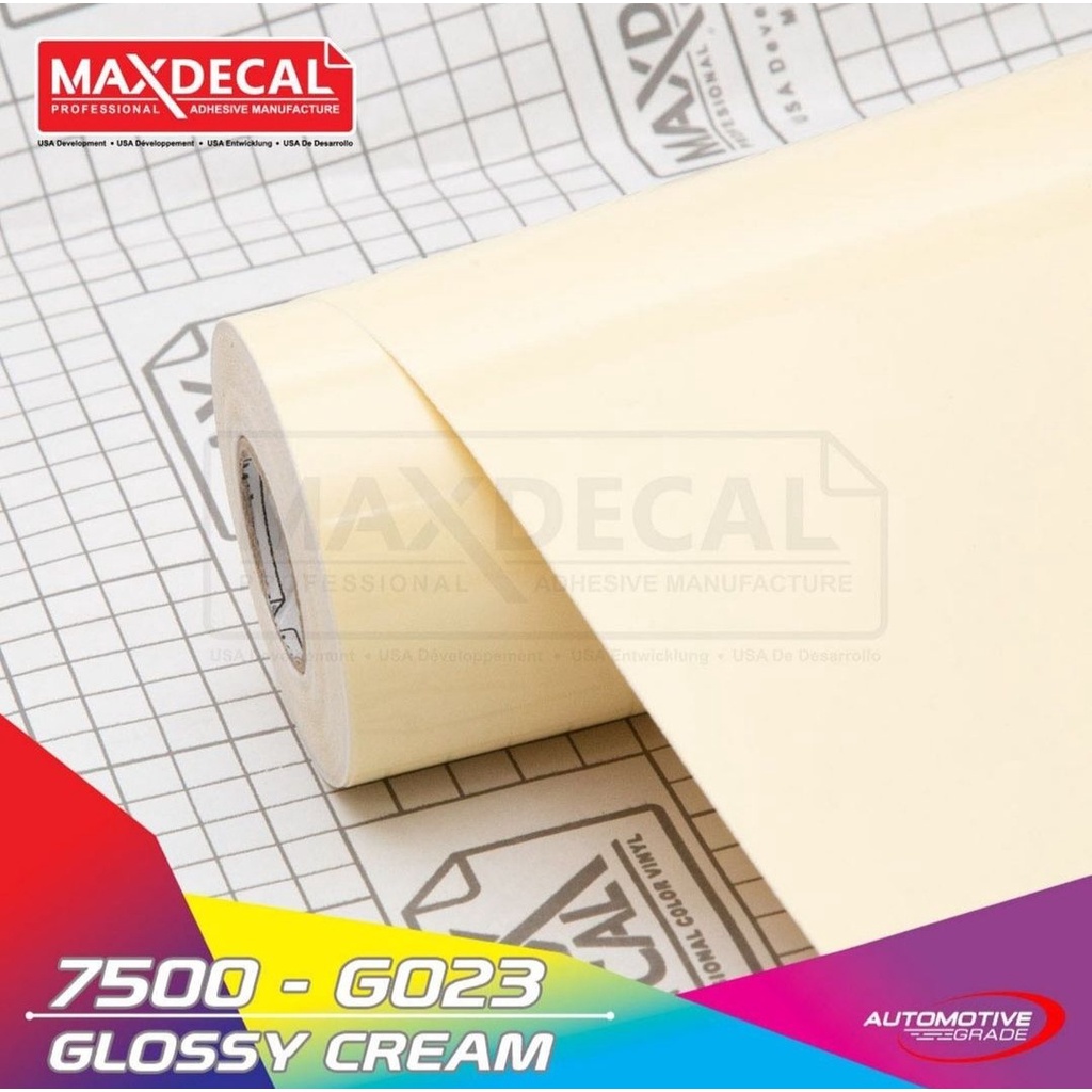 STICKER SKOTLET ORACAL MAXDECAL 45CM X 15M 7500 G023 CREAM GLOSSY PREMIUM MOTOR MOBIL